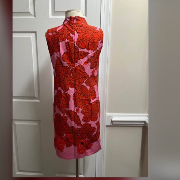 Tricot Chic Women’s Dress Made in Italy Orange Flower Size 4 - Picture 2 of 3